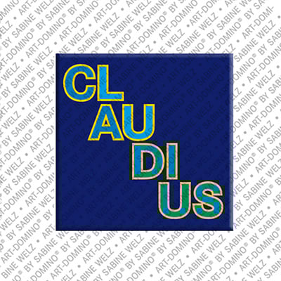 ART-DOMINO® BY SABINE WELZ CLAUDIUS - Aimant avec le nom CLAUDIUS