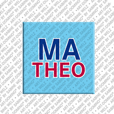 ART-DOMINO® BY SABINE WELZ MATHEO - Magnet with the name MATHEO