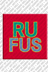 ART-DOMINO® BY SABINE WELZ RUFUS - Aimant avec le nom RUFUS