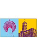ART-DOMINO® BY SABINE WELZ Berlin - Rotes Rathaus + Fernsehturm
