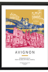 ART-DOMINO® BY SABINE WELZ Plakat - Frankreich - Avignon