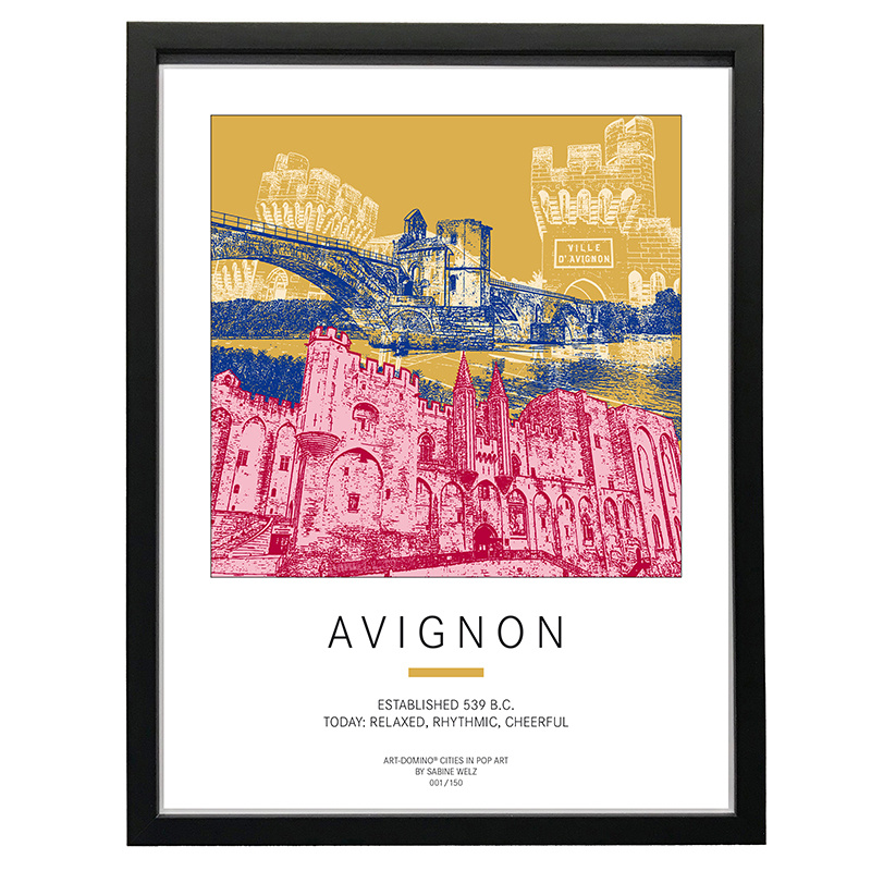 ART-DOMINO® BY SABINE WELZ Affiche - France - Avignon