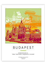 ART-DOMINO® BY SABINE WELZ Affiche - Hongrie - Budapest