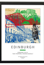 ART-DOMINO® BY SABINE WELZ Plakat - Schottland - Edinburgh