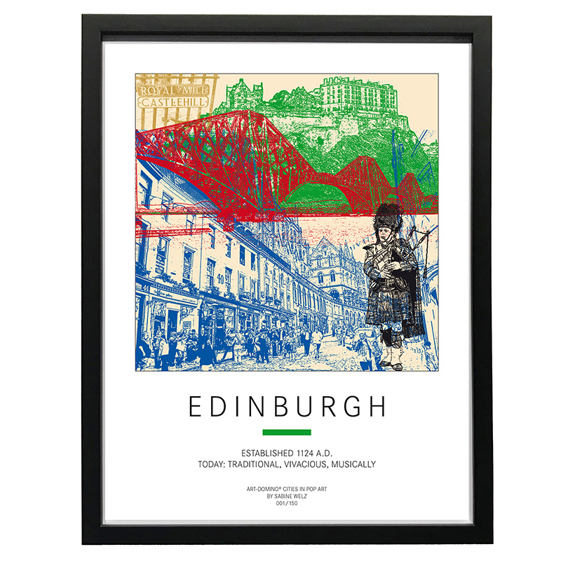 ART-DOMINO® BY SABINE WELZ Poster - Scoatland - Edinburgh