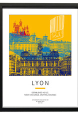 ART-DOMINO® BY SABINE WELZ Plakat - Frankreich - Lyon