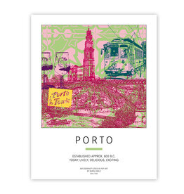 ART-DOMINO® BY SABINE WELZ Poster - Portugal - Porto