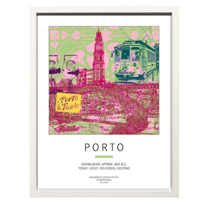 ART-DOMINO® BY SABINE WELZ Poster - Portugal - Porto