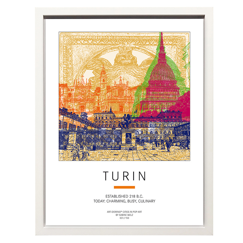 ART-DOMINO® BY SABINE WELZ Affiche - Turin