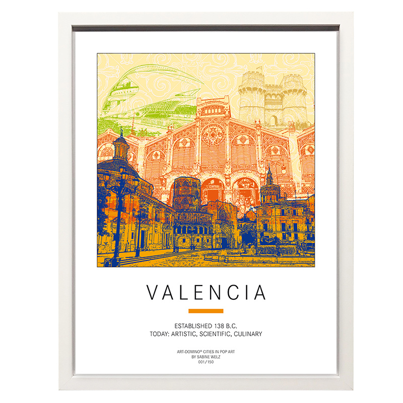 ART-DOMINO® BY SABINE WELZ Affiche - Espagne - Valencia