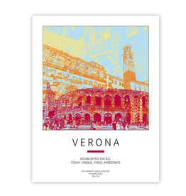 ART-DOMINO® BY SABINE WELZ Poster - Italy - Verona