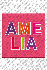 ART-DOMINO® BY SABINE WELZ AMELIA - Magnet with the name AMELIA