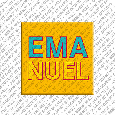 ART-DOMINO® BY SABINE WELZ EMANUEL - Magnet with the name EMANUEL