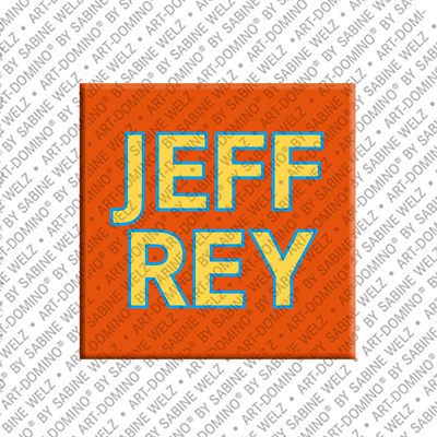 ART-DOMINO® BY SABINE WELZ JEFFREY - Magnet with the name JEFFREY
