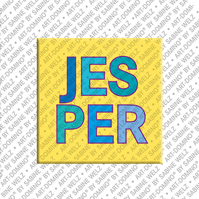 ART-DOMINO® BY SABINE WELZ JESPER - Magnet with the name JESPER
