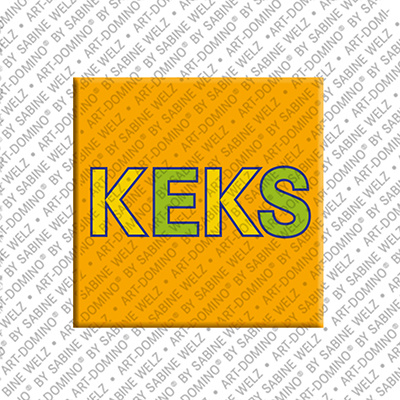 ART-DOMINO® BY SABINE WELZ KEKS - Magnet with the name KEKS