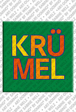 ART-DOMINO® BY SABINE WELZ KRÜMEL - Magnet mit dem Vornamen KRÜMEL