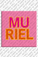ART-DOMINO® BY SABINE WELZ MURIEL - Magnet with the name MURIEL