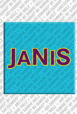 ART-DOMINO® BY SABINE WELZ JANIS - Magnet with the name JANIS