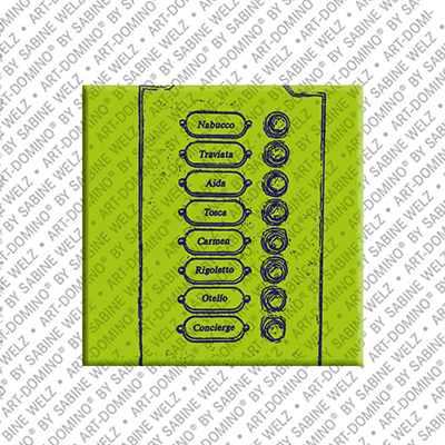 ART-DOMINO® BY SABINE WELZ Verona - Doorbell sign Opera