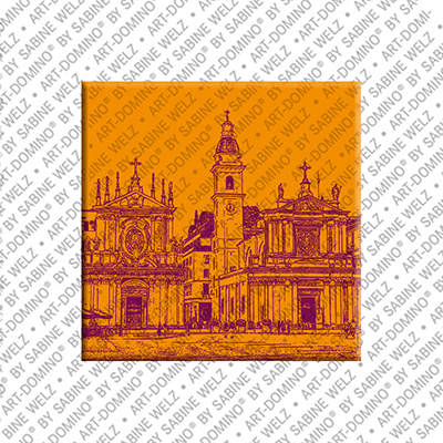 MAGNET-STORIES Turin - Piazza San Carlo avec les églises jumelles San Carlo Borromeo et Santa Cristina