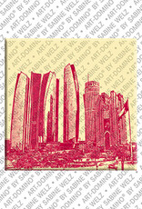 ART-DOMINO® BY SABINE WELZ Abu Dhabi – Skyline mit Etihad Türmen