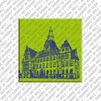 ART-DOMINO® BY SABINE WELZ Recklinghausen - Town hall in 1908