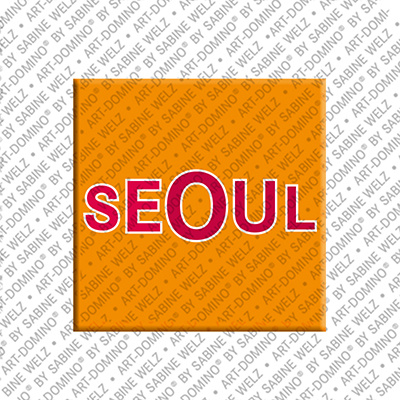 ART-DOMINO® BY SABINE WELZ Seoul - Schriftzug