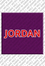 ART-DOMINO® BY SABINE WELZ JORDAN - Aimant avec le nom JORDAN