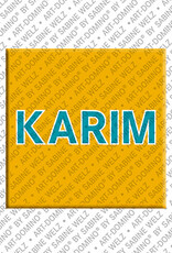 ART-DOMINO® BY SABINE WELZ KARIM - Magnet mit dem Vornamen KARIM