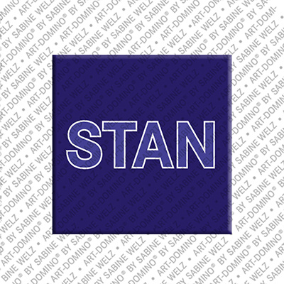 ART-DOMINO® BY SABINE WELZ STAN - Magnet mit dem Vornamen STAN