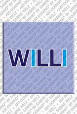 ART-DOMINO® BY SABINE WELZ WILLI - Magnet mit dem Vornamen WILLI