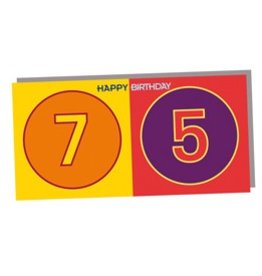 MAGNET-STORIES HAPPY BIRTHDAY FOLDED CARD - 75 YEARS