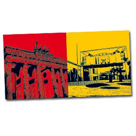 ART-DOMINO® BY SABINE WELZ Berlin – Brandenburger Tor + Kanzleramt