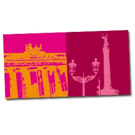 ART-DOMINO® BY SABINE WELZ Berlin – Brandenburger Tor + Siegessäule