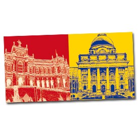 ART-DOMINO® BY SABINE WELZ München – Maximillianeum + Bayerische Staatskanzlei
