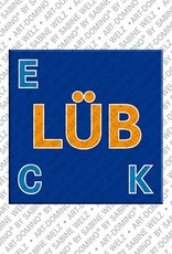 ART-DOMINO® BY SABINE WELZ Lübeck – Schriftzug