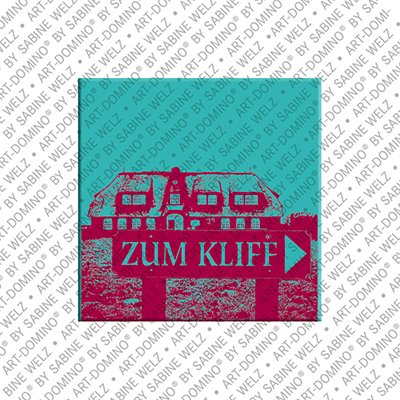 ART-DOMINO® BY SABINE WELZ Sylt – Schild Zum Kliff 1