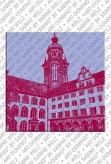 ART-DOMINO® BY SABINE WELZ Würzburg – Alte Universität + Turm Neubaukirche
