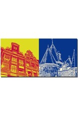 ART-DOMINO® BY SABINE WELZ Amsterdam - Häuser Herengracht + Waaggebouw