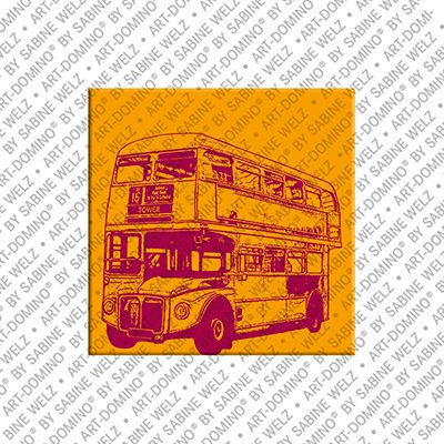ART-DOMINO® BY SABINE WELZ London – Doppeldecker-Bus