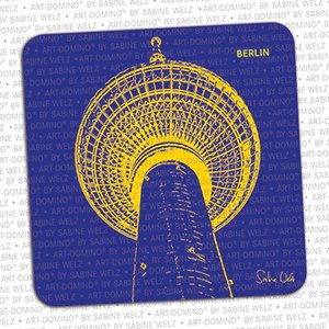 ART-DOMINO® BY SABINE WELZ BIÉRE COASTER - Berlin - Tour de télévision