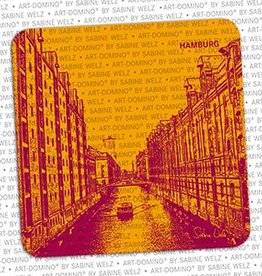 ART-DOMINO® BY SABINE WELZ BIÉRE COASTER - HAMBOURG - 1