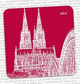 ART-DOMINO® BY SABINE WELZ BIÉRE COASTER - ERFURT