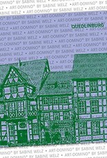 ART-DOMINO® BY SABINE WELZ BEER COASTER - Quedlinburg - Old Town