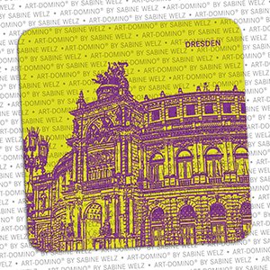 ART-DOMINO® BY SABINE WELZ BIÉRE COASTER - Dresde - Semperoper