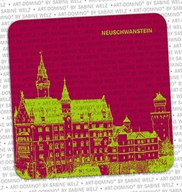 ART-DOMINO® BY SABINE WELZ BIÉRE COASTER - NEUSCHWANSTEIN