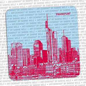 ART-DOMINO® BY SABINE WELZ BIÉRE COASTER - Francfort - Skyline