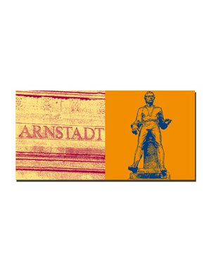 ART-DOMINO® BY SABINE WELZ Arnstadt - Lettrage Arnstadt + Johann Sebastian Bach