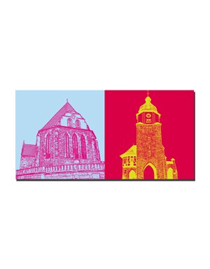 ART-DOMINO® BY SABINE WELZ Arnstadt - Bachkirche + Riedtor